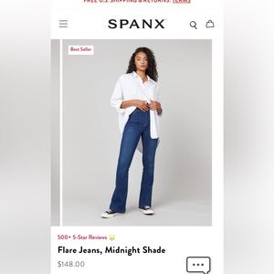 New without tags Spanx shaping flare jeans. Size XL